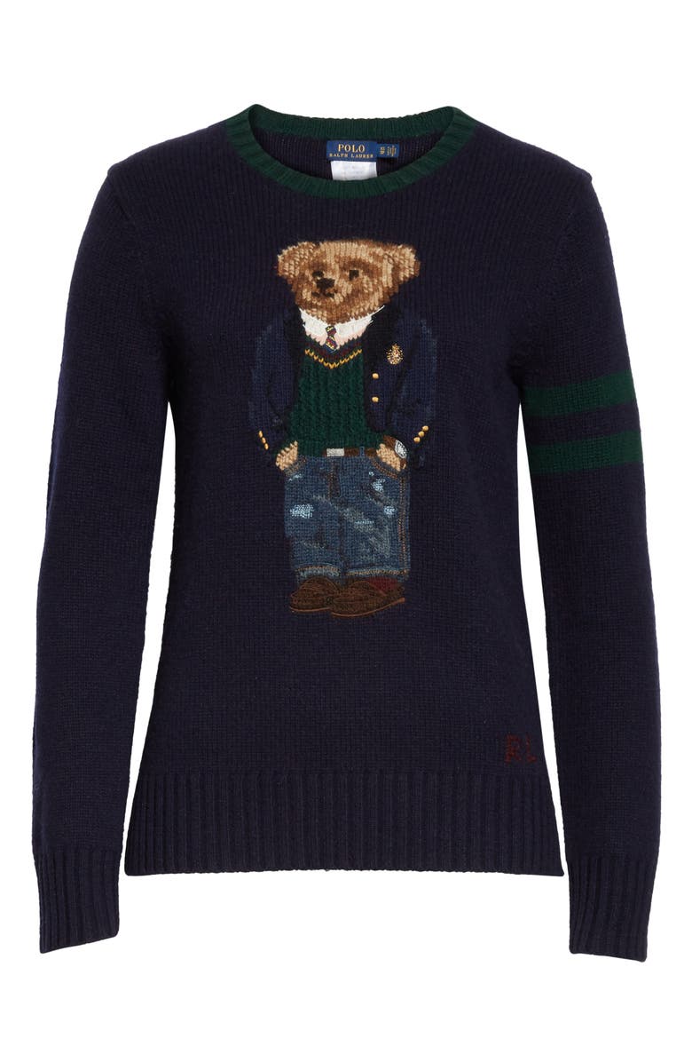 Polo Ralph Lauren Bear Wool Sweater, Alternate, color,