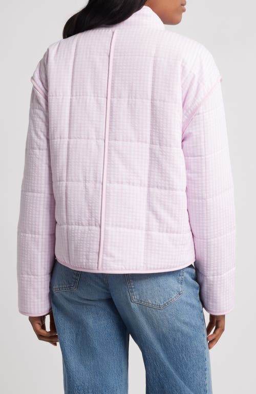 Thread & Supply Box Quilted Zip Jacket In Pink