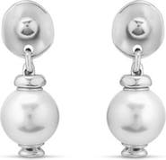 UNODE50 Medallion Pearl Drop Earrings