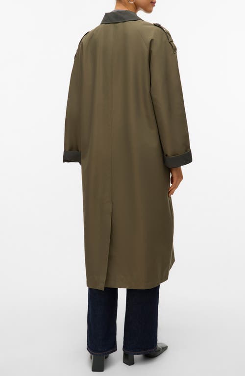 Vero Moda Lucia Maria Water Resistant Coat In Green