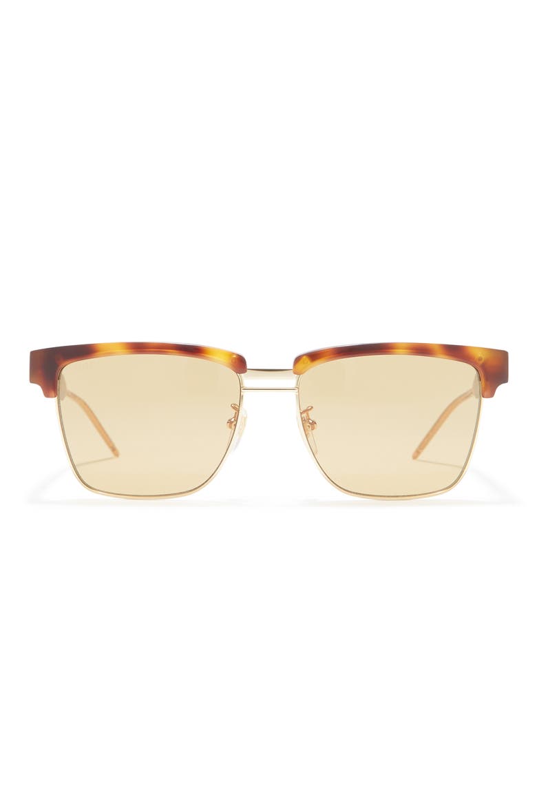 56mm Brow Bar Sunglasses, Main, color, HAVANA