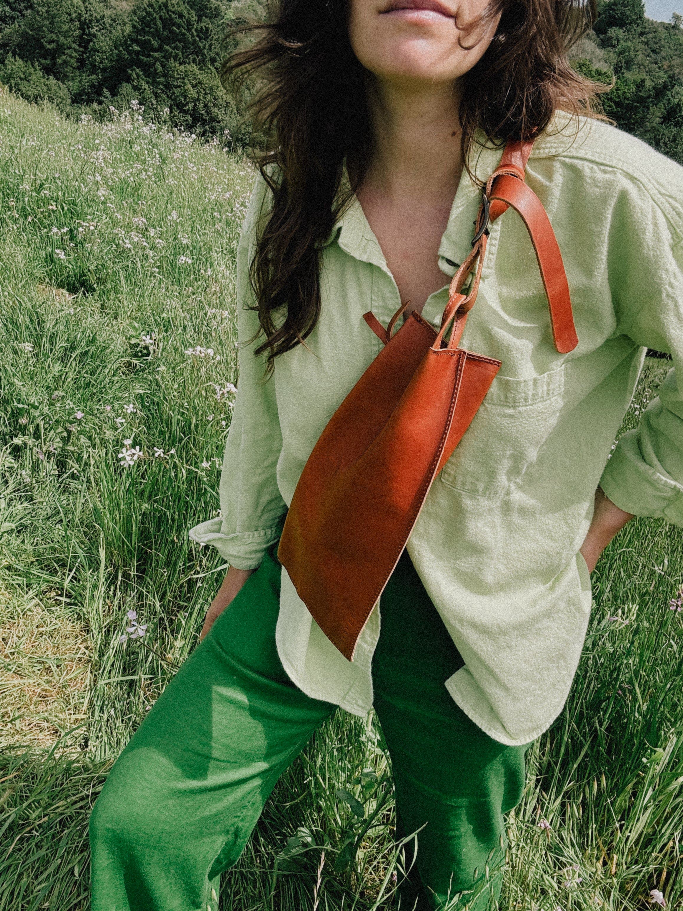 The Offset Sling Bag, Alternate, color, Saddle