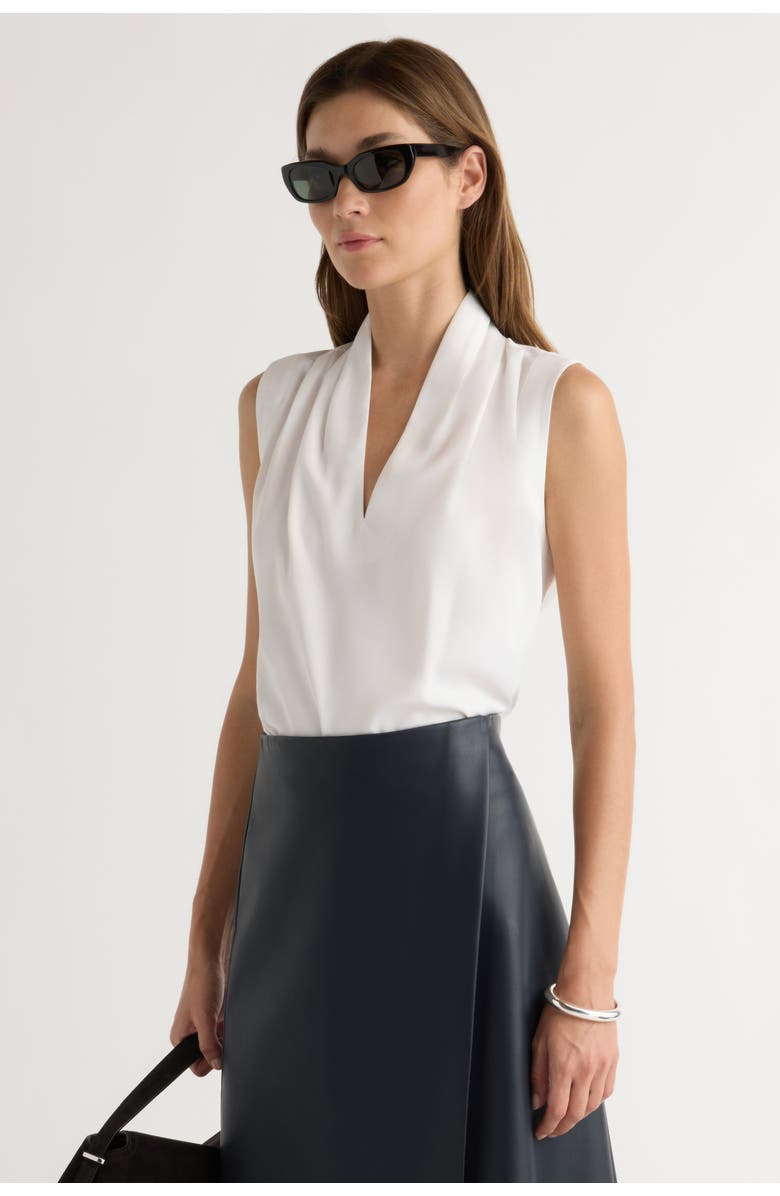 Modern Citizen Jae V-Neck Sleeveless Blouse, Main, color, Ivory