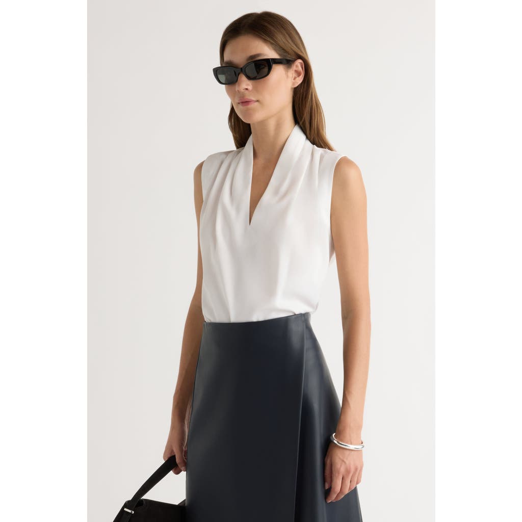 Modern Citizen Jae V-Neck Sleeveless Blouse in Ivory at Nordstrom, Size X-Small
