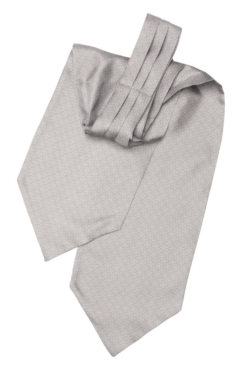 Elizabetta Sanremo - Silk Ascot Cravat Tie for Men, Alternate, color, Grey