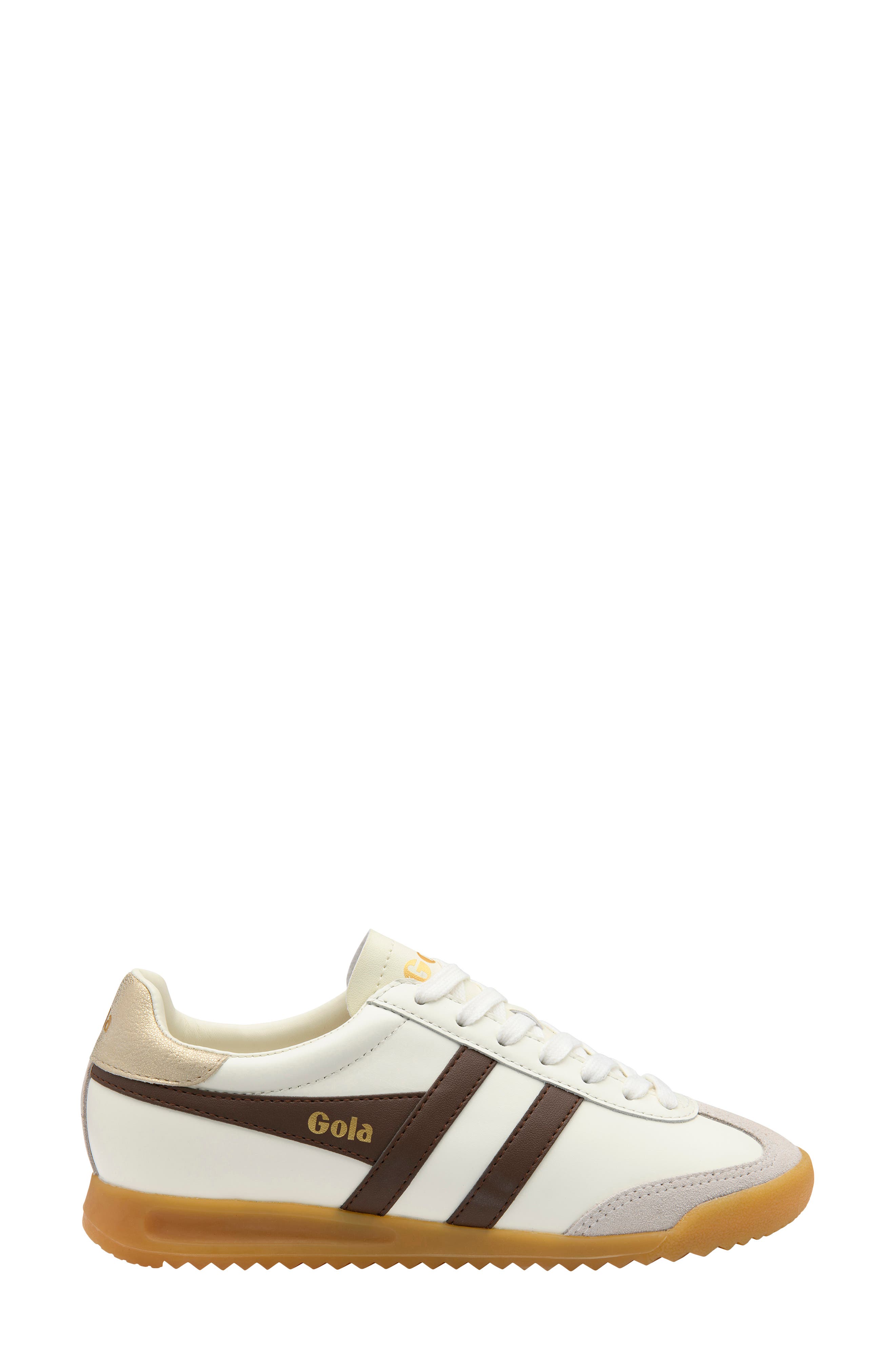 Torpedo Sneaker, Alternate, color, OFF WHITE/ DARK BROWN/ GOLD