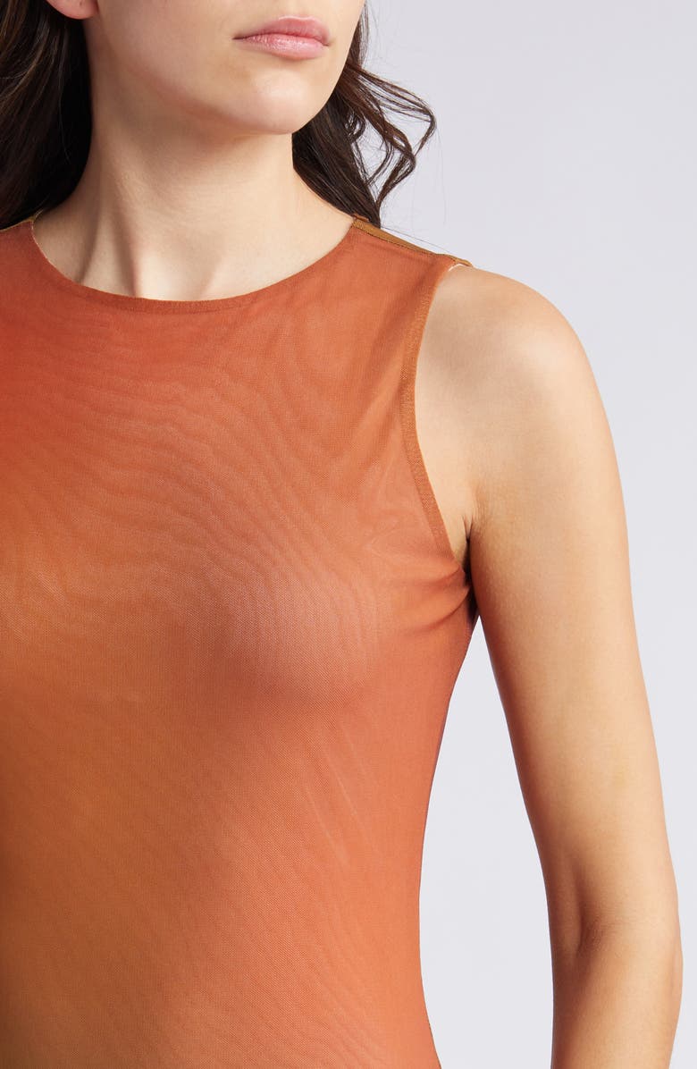 Rare London Blur Sleeveless Mesh Maxi Dress, Alternate, color, 