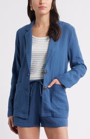 Caslon® Cotton Gauze Blazer