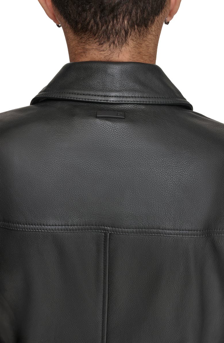 Andrew Marc Clayton Leather Jacket, Alternate, color, Black