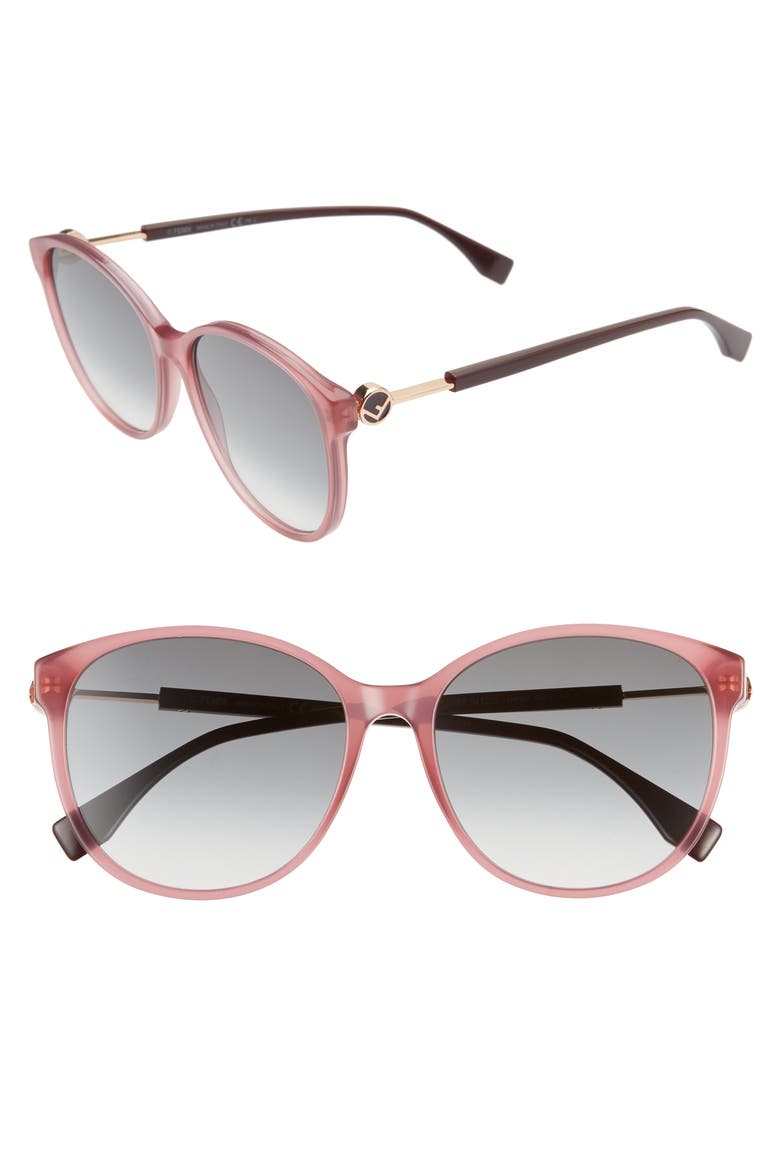 58mm Gradient Cat Eye Sunglasses, Main, color, OPLE BURGUNDY/ GREY
