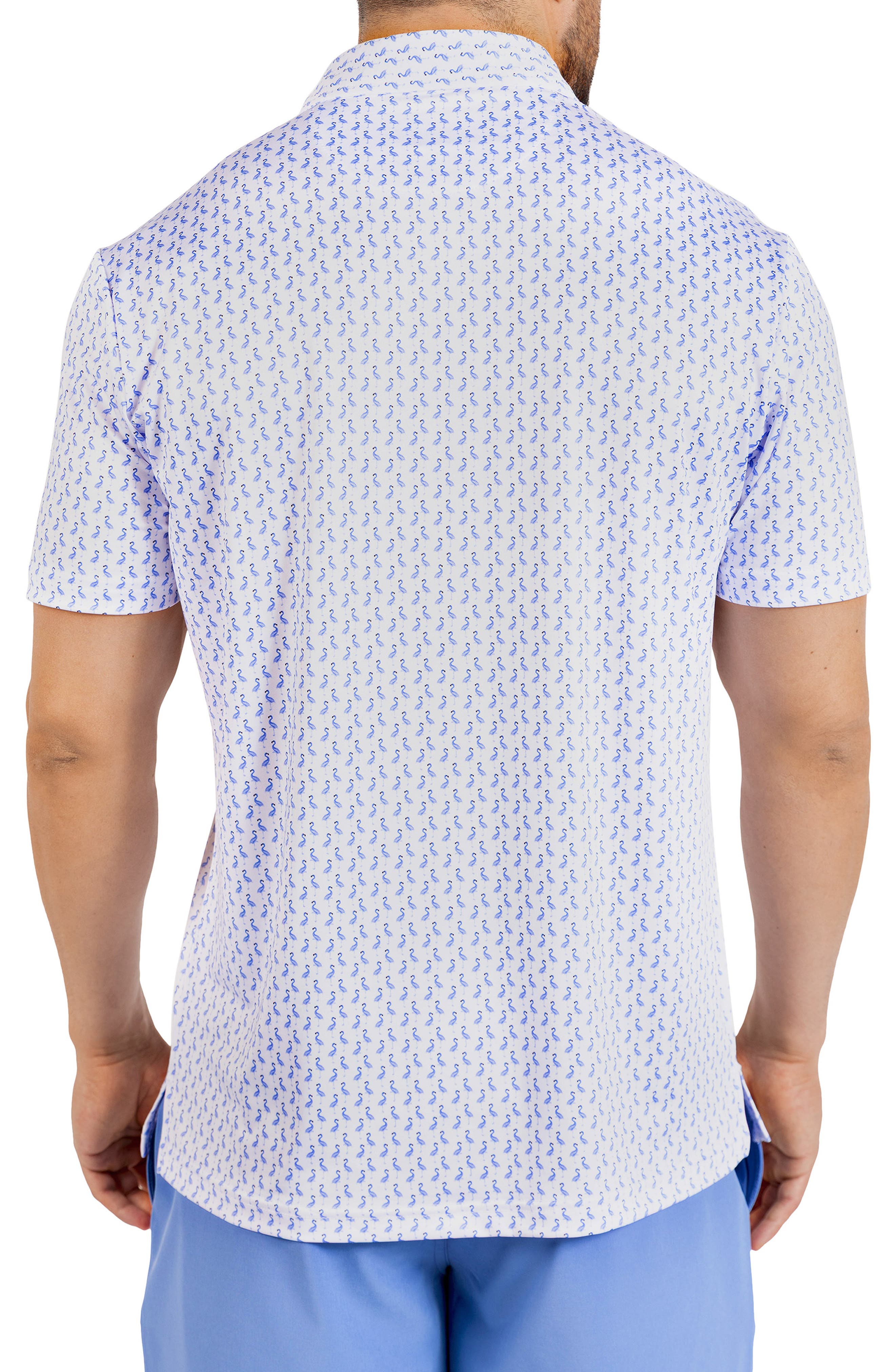 Flamingos Print Performance Polo - image 2