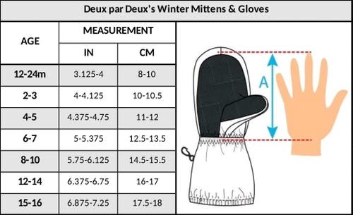 Deux Par Deux Boy Winter Mittens Play In Brown