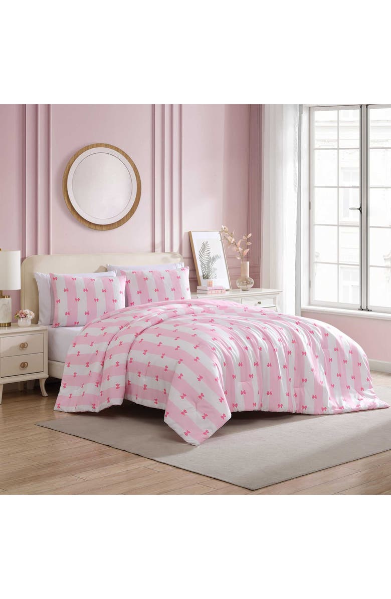 Betsey Johnson Bow Stripe 8-Piece Set, Alternate, color, Bright Pink