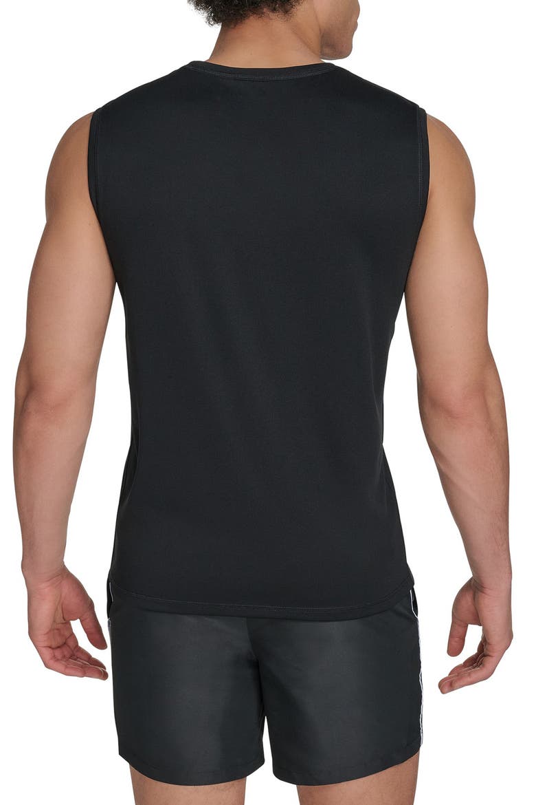 Logo Sleeveless UPF 40+ Rashguard, Alternate, color, BLACK
