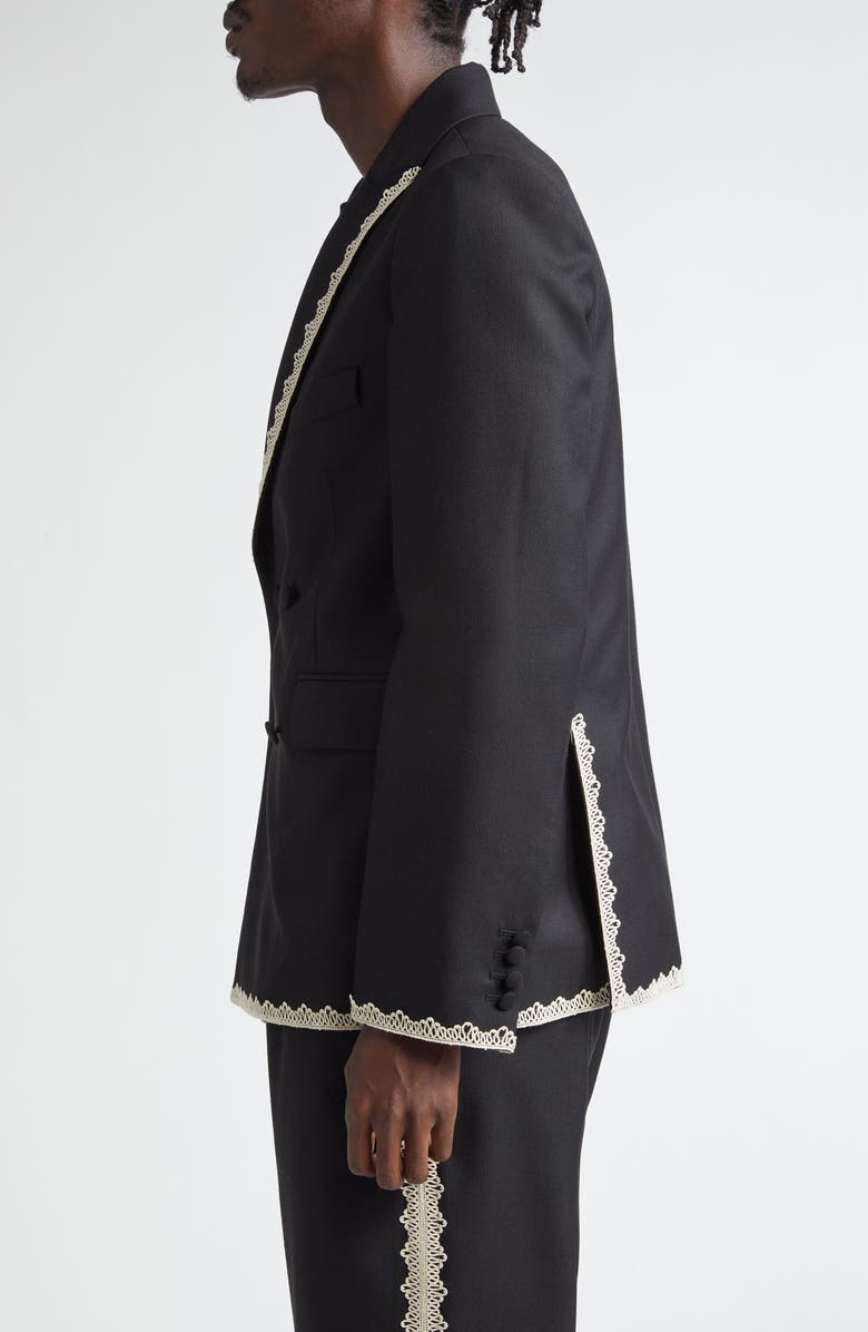 Bode Lacework Double Breasted Dinner Jacket, Alternate, color,