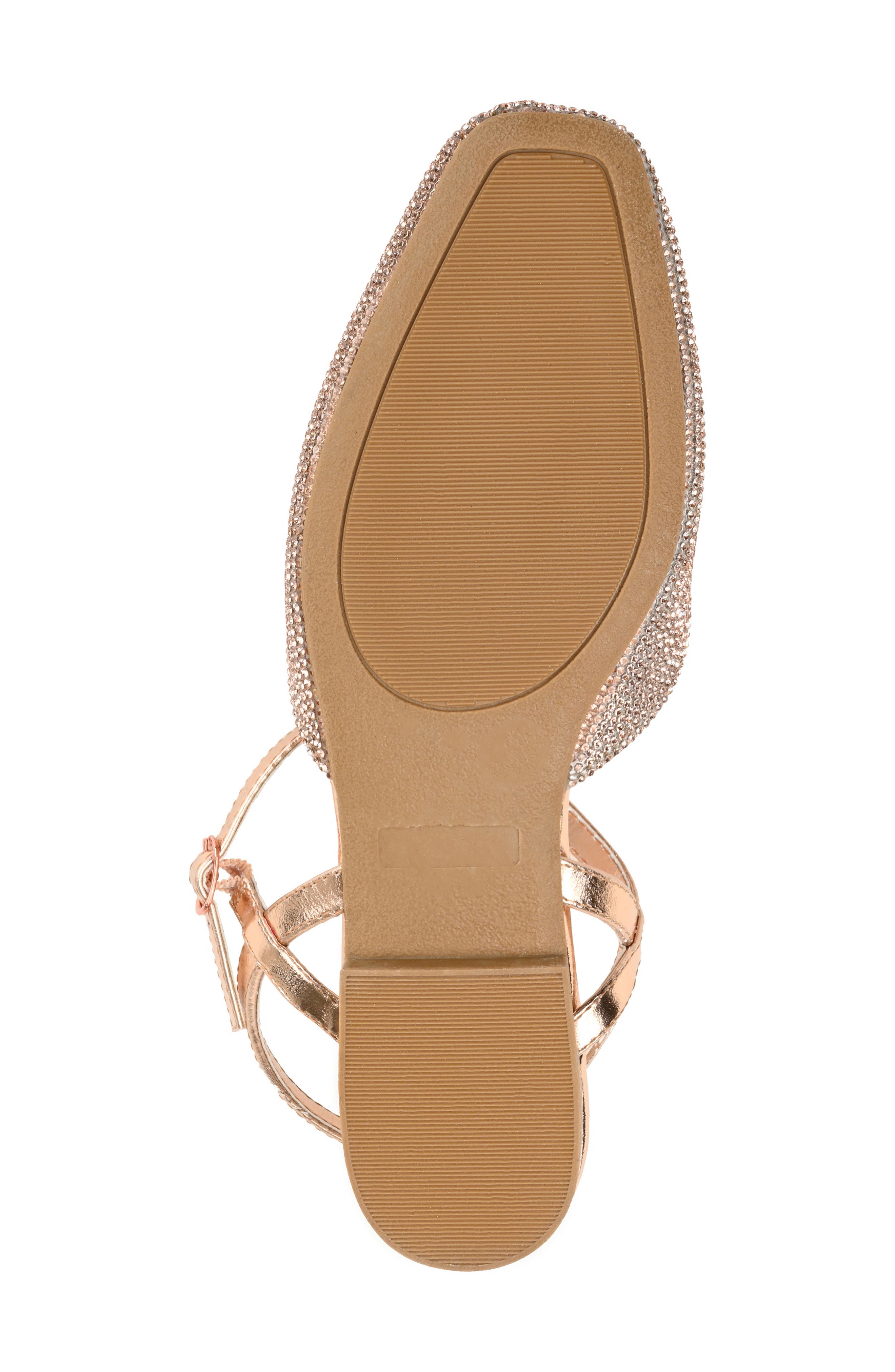 Nysha Rhinestone Embellished Flat, Alternate, color, BRONZE