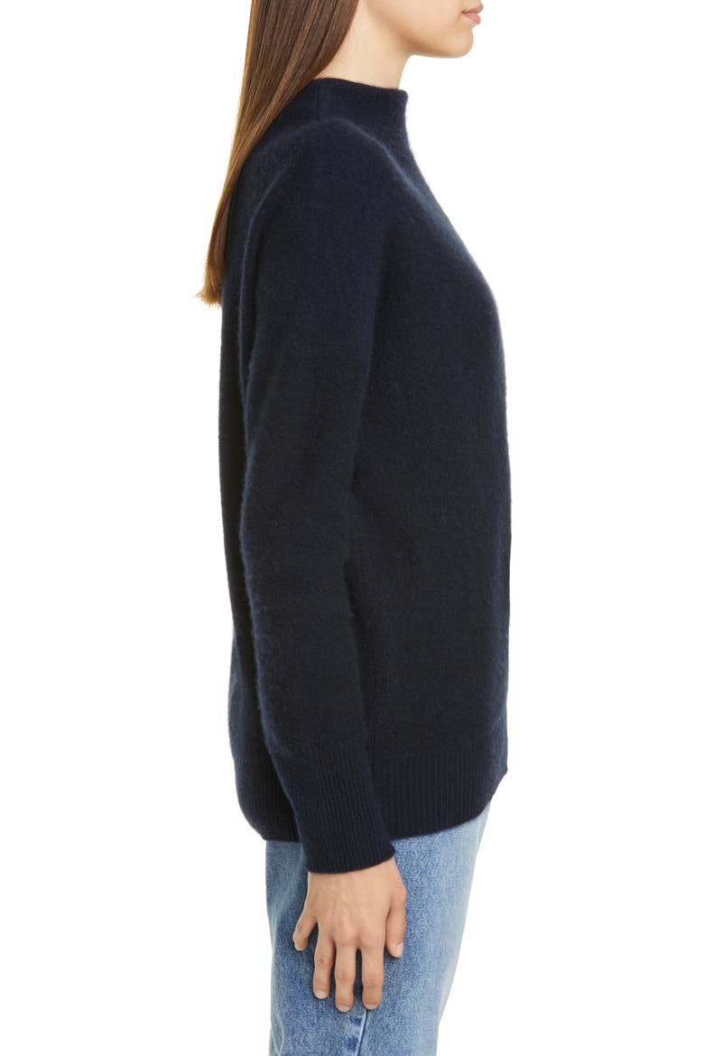 Boiled Cashmere Funnel Neck Pullover, Alternate, color, COASTAL BLUE