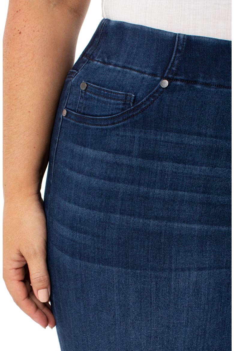 Liverpool Chloe Pull-On Denim Pencil Skirt, Alternate, color, ESTRELLA