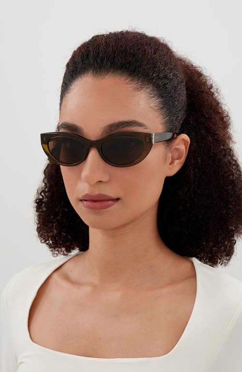 Saint Laurent Sl M115 Cat-eye Sunglasses In Recycled Acetate In Brown