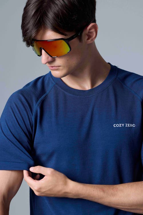 Cozy Zero Tech Merino Light Weight Daily Tee In Poseidon