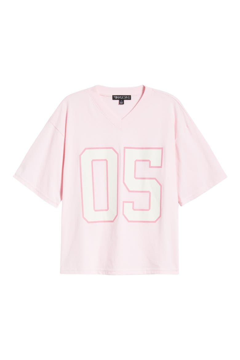 05 V-Neck Graphic T-Shirt, Alternate, color, PINK