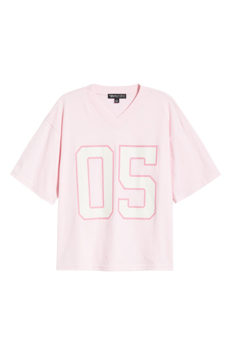 Vinyl Icons 05 V-Neck Graphic T-Shirt, Alternate, color, Pink