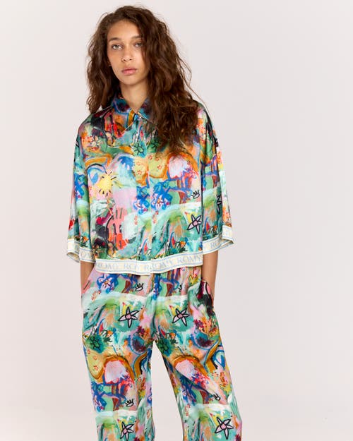 Romy Vibescent Cropped Shirt In Vibescent