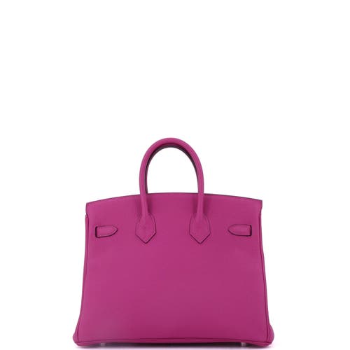 Pre-owned Hermes Hermes Birkin Handbag Pink Togo With Palladium Hardware 25 In Purple