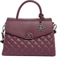 Nine West Clarimond Quilted Faux Leather Top Handle Flap Bag