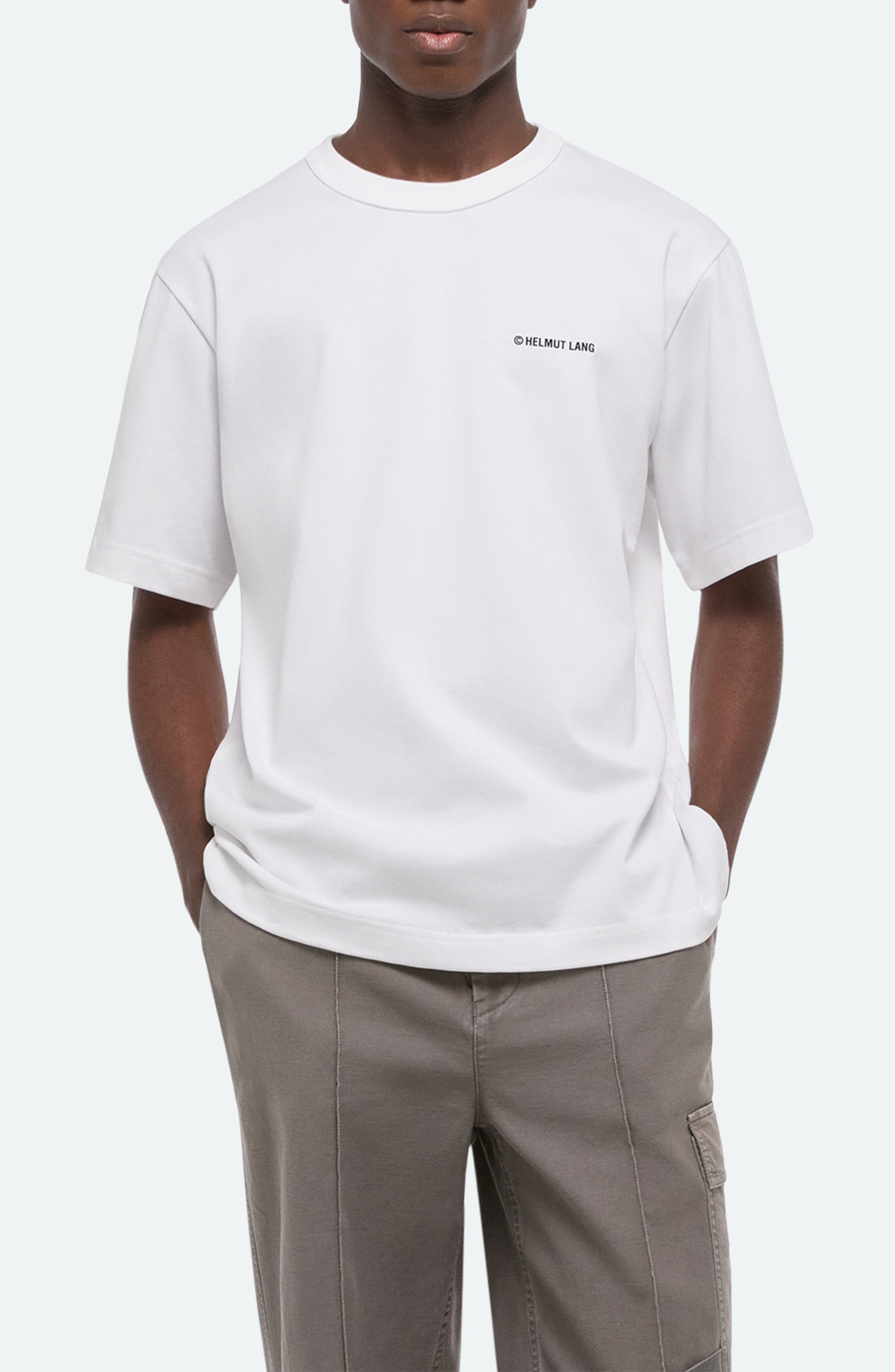 Helmut Lang Plastic Logo Cotton Graphic T-Shirt