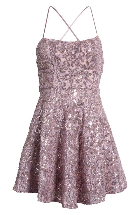 Sequin Skater Minidress