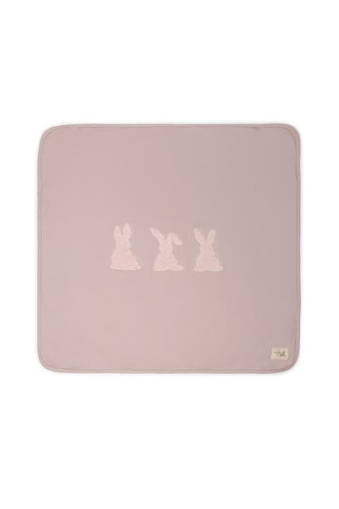 Girl Bunny Applique Jersey Blanket (Baby)