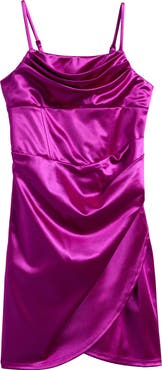 LOVE, NICKIE LEW Kids' Pleated Satin Party Dress