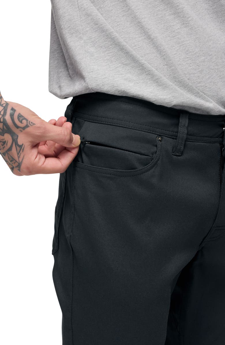 prAna Stretch Zion<sup>™</sup> 5-Pocket Pants, Alternate, color, Black