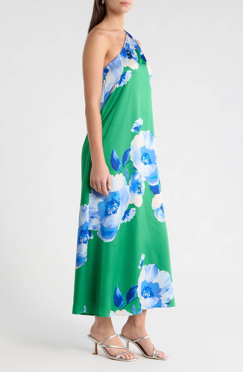 SUGARLIPS Glena Floral One-Shoulder Maxi Dress, Alternate, color, Green-Blues