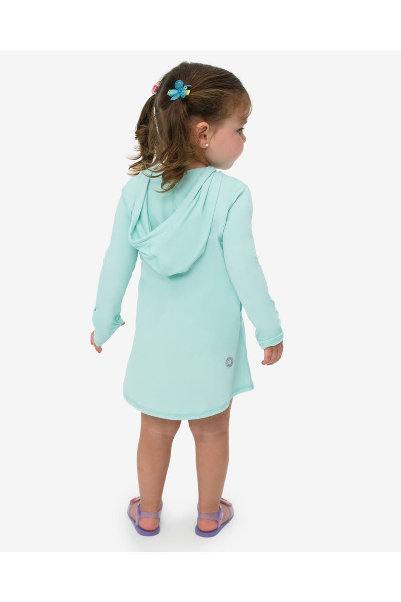 Toddler's Long Sleeve Hoodie Dress for Sun and UV Protection, Alternate, color, Mint