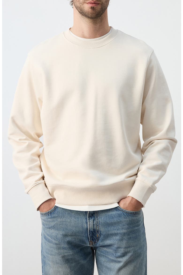 Regular Fit Cotton Sweatshirt, Main, color, ECRU