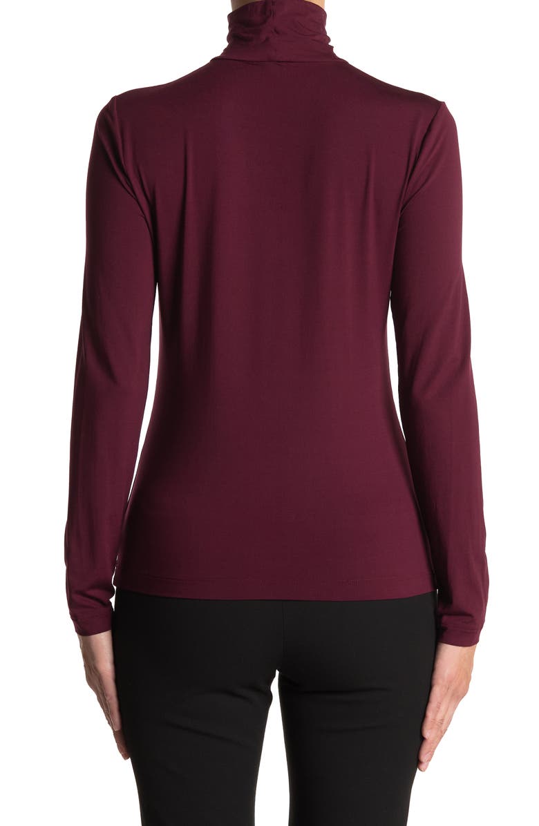St. John Collection Nuda Jersey Turtleneck Top, Alternate, color,