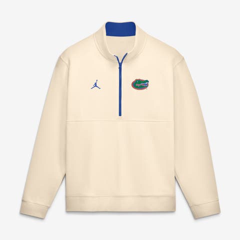 Men's Jordan Brand Cream Florida Gators Primetime Club Fleece Half-Zip Pullover