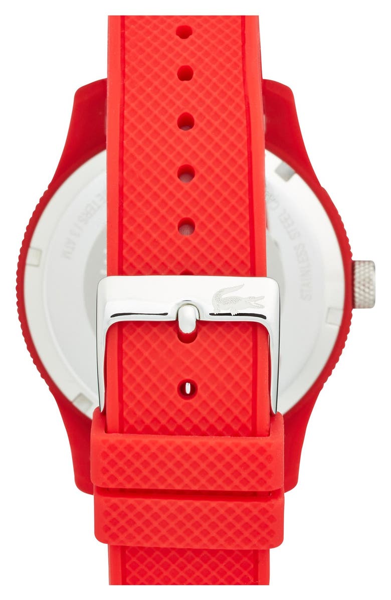 Lacoste Round Silicone Strap Watch, 43mm, Alternate, color, 
