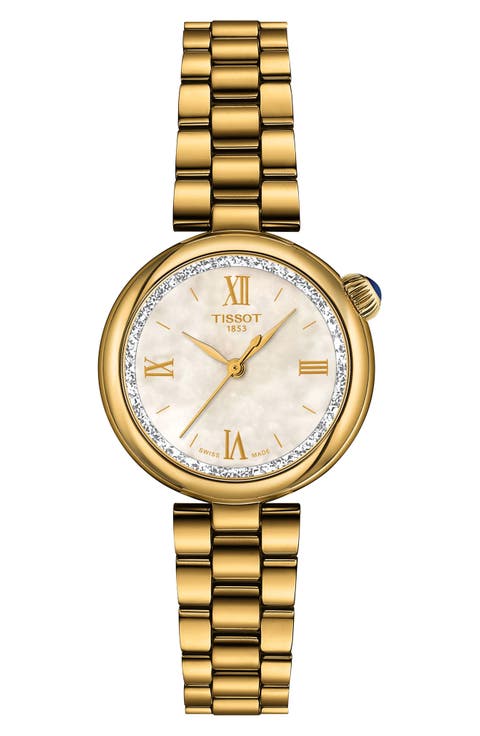Desir Mother-of-Pearl Goldtone Watch, 28mm