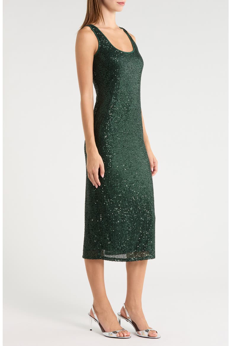 Kamari Sequin Tank Dress, Alternate, color, EMERALD
