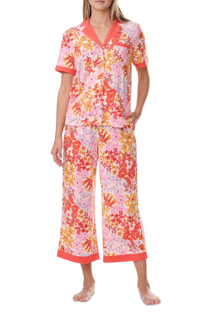 Splendid Notch Collar Pajamas, Main, color, Sunshine Multi Floral