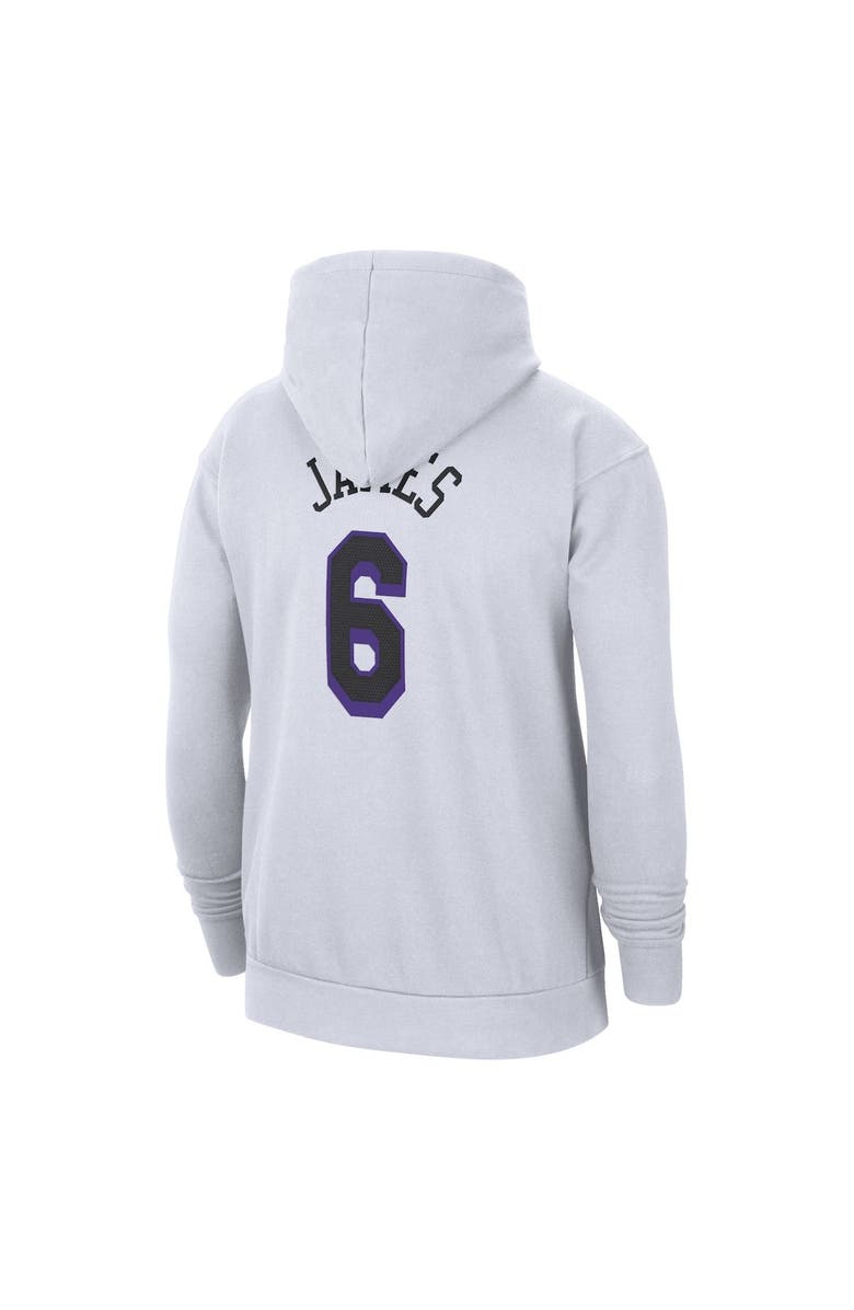 Nike Men's Nike LeBron James White Los Angeles Lakers 2022/23 City Edition Name & Number Pullover Hoodie, Alternate, color, 