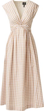 Adrianna Papell Twist Front Midi Dress