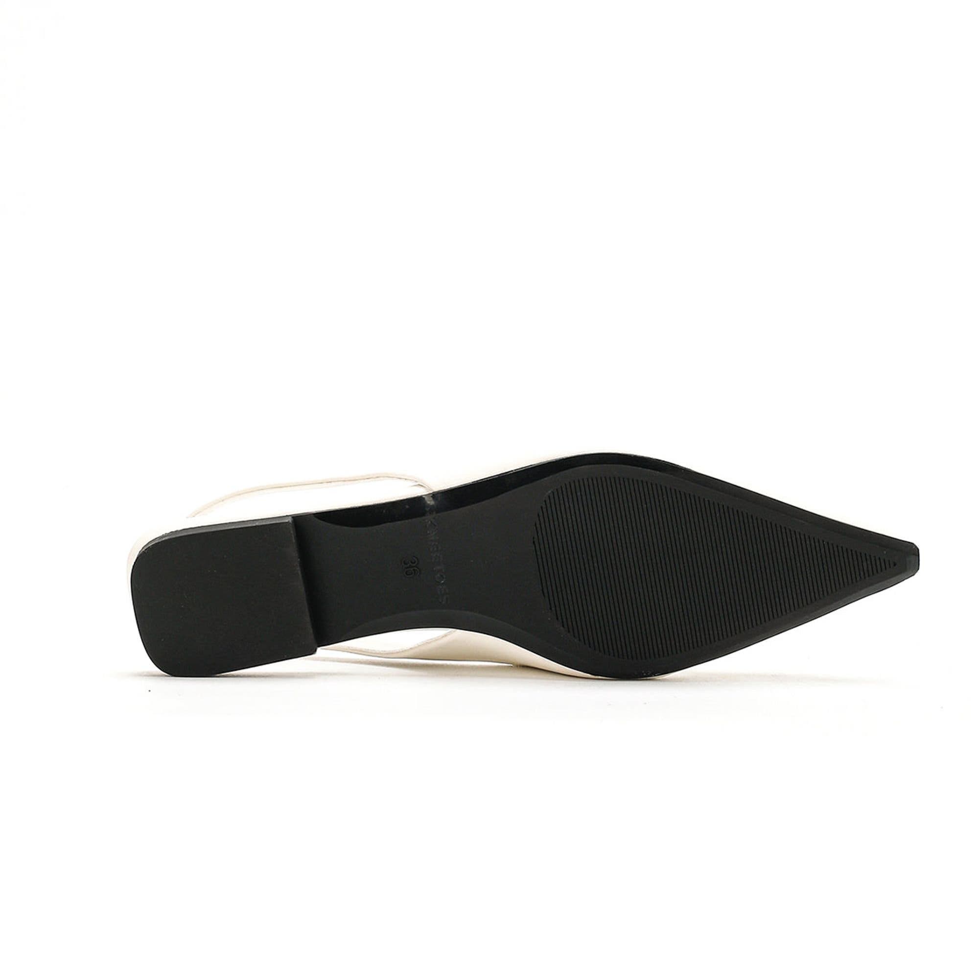Valentina Slingback Flat, Alternate, color, White