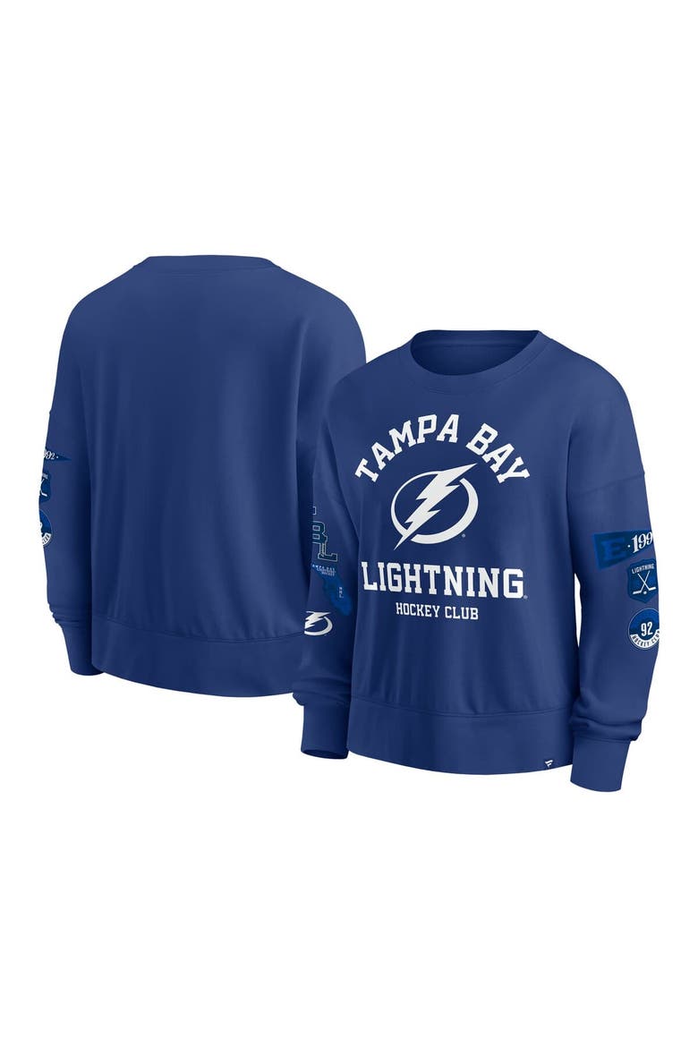 Women's Fanatics Blue Tampa Bay Lightning Go Team Pullover Sweatshirt, Main, color, Blue