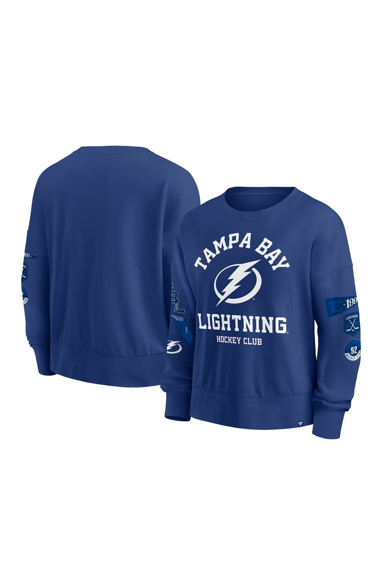 FANATICS Women's Fanatics Blue Tampa Bay Lightning Go Team Pullover Sweatshirt, Main, color, Blue
