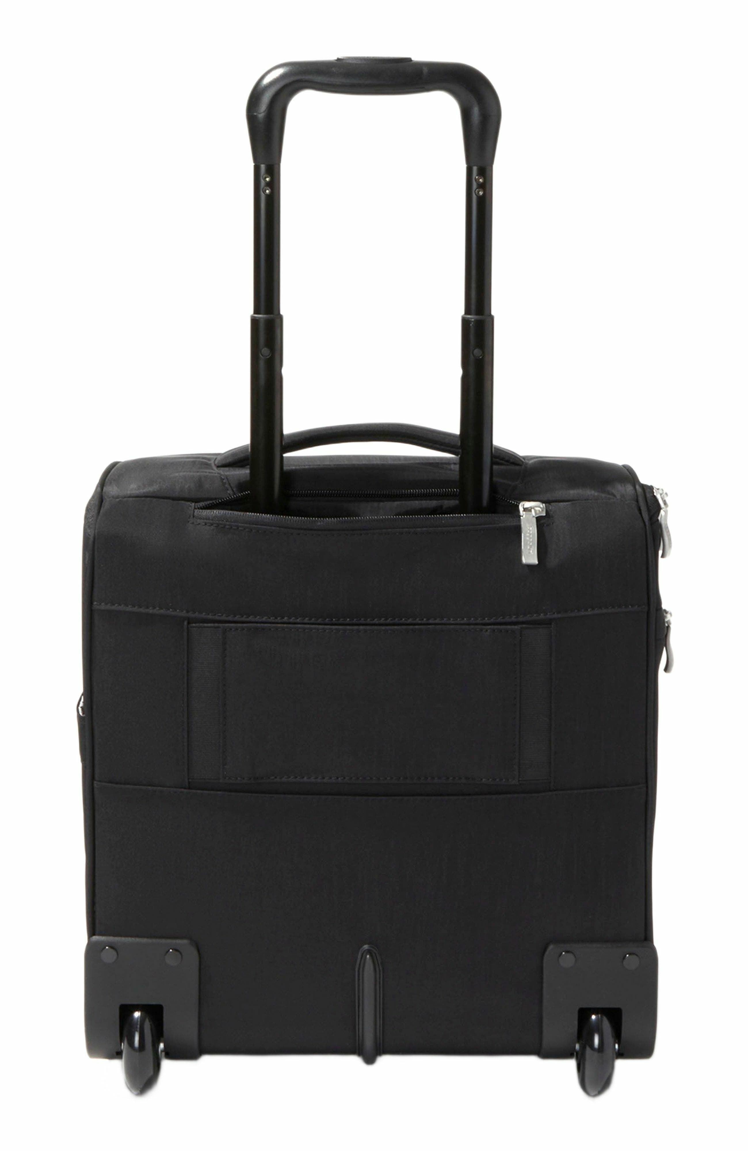 BAGGALLINI Expandable Underseat Carry-On Suitcase, Alternate, color, Black