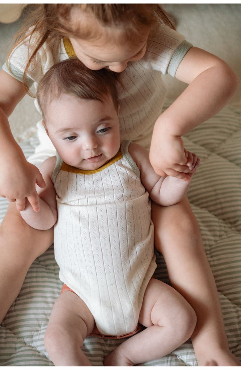Pehr Pointelle Bodysuit, Alternate, color, Rainbow